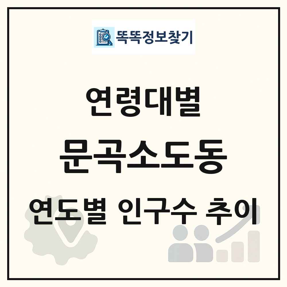 문곡소도동 생애주기별 인구수 링크 그림